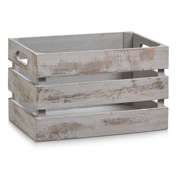 FÖRVARINGSLÅDA ZELLER TRÄ GRÅ 31X21X19,5 CM
