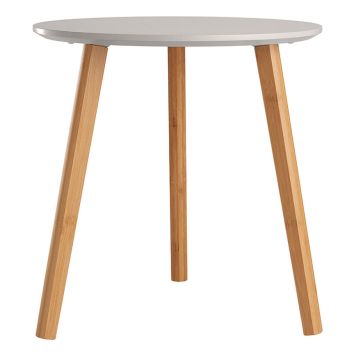 SIDOBORD RUND MDF Ø40CM GRÅ 