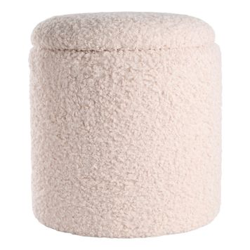 PUFF MJUK MED FÖRVARING VIT Ø36 CM