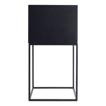 BLOMLÅDA PÅ STATIV SVART 28X28 CM