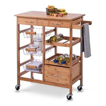 KÖKSVAGN 66X36X84CM BAMBU  