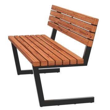 BÄNK PLUS RELAX THERMOWOOD 150X63,5X82CM BRUN/SVART