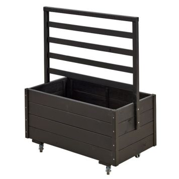 PLANTERINGSLÅDA PLUS MED SPALJÉ SVART 88X48X105 CM