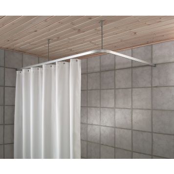 DUSCHDRAPERISTÅNG DEBEL UNIVERSAL SKENA KROM JUSTERBAR