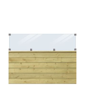 VINDSKYDD PLUS KLINK MED GLAS 174X125CM TRYCKIMPREGNERAD