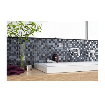 MOSAIK GLOBE MIX BLACK/GREY GLASS  PRIS PER ARK