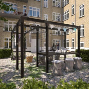 UTEGYM PLUS DAYLIFE MED TORKLINA/SPALJE/BORD SVART