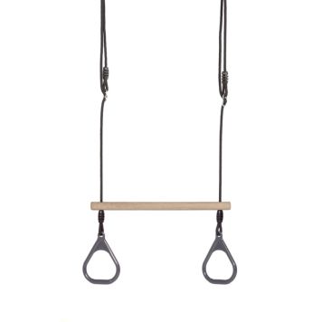 TRAPETSGUNGA PLUS LUX MED RINGAR GRÅSVART            