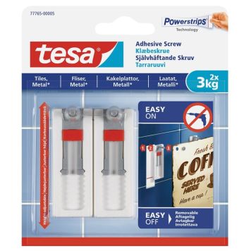 SJÄLVHÄFTANDE SKRUV TESA TSMS KAKEL JUSTERBAR 3KG 2-PACK