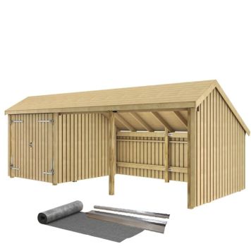 FÖRRÅD PLUS MULTI 3 INKL TAKPAPP DUBBELDÖRR/ÖPPEN 15,5M²  