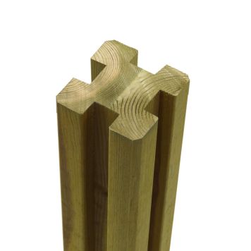 PROFILSTOLPE PLUS SKARV 4-SPÅR 90X90X2980MM TRYCKIMPREGNERAD