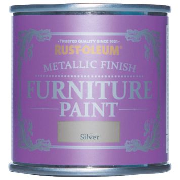 METALLICFÄRG RUST-OLEUM FURNITURE PAINT SILVER 125ML