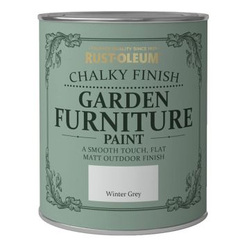 KALKFÄRG RUST-OLEUM MÖBELFÄRG TRÄDGÅRD WINTER GREY 750ML