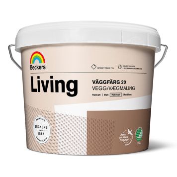 VÄGGFÄRG BECKERS LIVING HALVMATT VIT 2,7L
