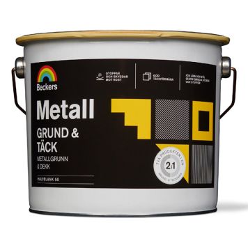 METALLFÄRG BECKERS METALL GRUND & TÄCK VIT 2,7L