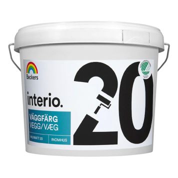VÄGGFÄRG BECKERS INTERIO VIT HALVMATT 2,7L