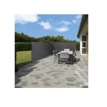 VINDSKYDD HORTUS UTDRAGBART ANTRACIT 140X600 CM