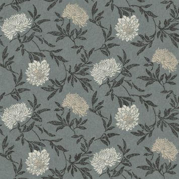 TAPET NYANS GULDKANT DAHLIA MÖRKGRÅ 424-02