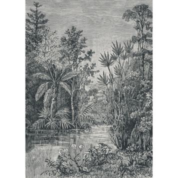 FOTOTAPET ART FOR THE HOME JUNGLE SVART/VIT