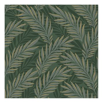 TAPET NYANS PALMBLAD GRÖN NON WOVEN