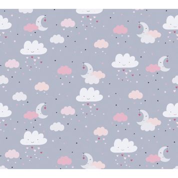 TAPET A.S. CREATION LITTLE LOVE CLOUDS GRÅ/ROSÉ 38125-1