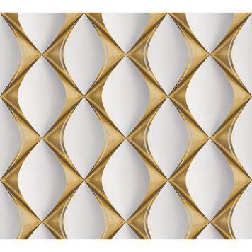 TAPET A.S CREATION MY HOME MY SPA GRAPHIC WHITE METALLIC 38691-1