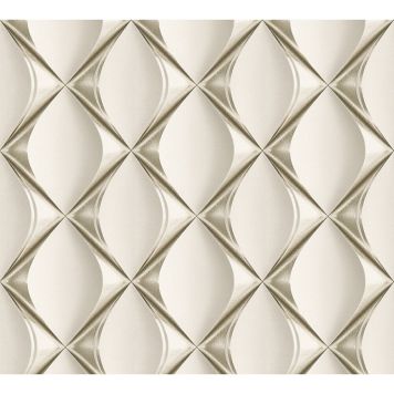 TAPET A.S CREATION MY HOME MY SPA GRAPHIC CREME METALLIC 38691-2