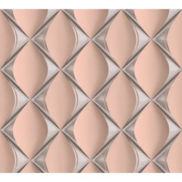 TAPET A.S CREATION MY HOME MY SPA GRAPHIC ROSÉ METALLIC 38691-4