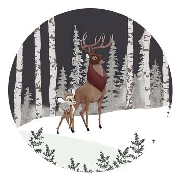 VÄGGDEKAL KOMAR DOT BAMBI GREAT PRINCE 125CM