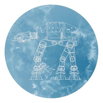 VÄGGDEKAL KOMAR DOT STAR WARS AT-AT 125CM