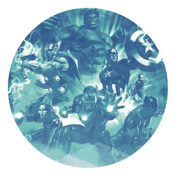 VÄGGDEKAL KOMAR DOT AVENGERS BLUE POWER 125CM