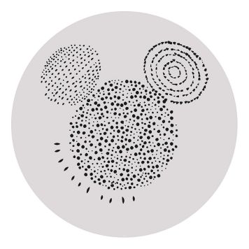 VÄGGDEKAL KOMAR DOT MICKEY STRIPPEL ART 125CM