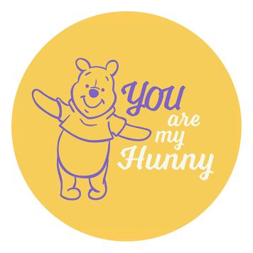 VÄGGDEKAL KOMAR DOT NALLE PUH MY HUNNY 125CM