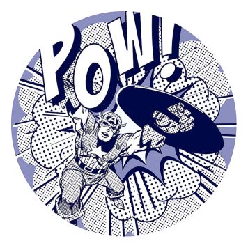 VÄGGDEKAL KOMAR DOT CAPTIAN AMERICA POW 125CM