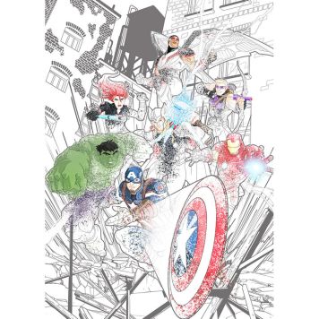 FOTOTAPET KOMAR AVENGERS ATTACK 200X280CM