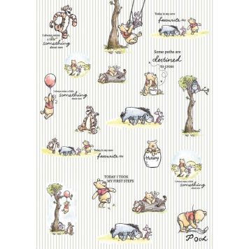 FOTOTAPET KOMAR WINNIE THE POOH STRIPES 200X280CM