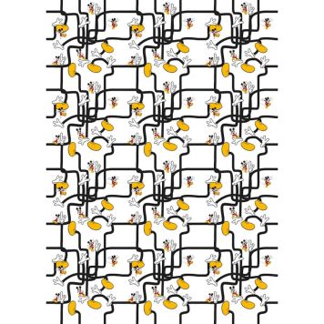 FOTOTAPET KOMAR MICKEY MOUSE FOOT LABYRINTH 200X280CM