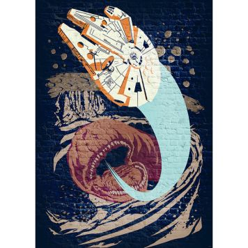 FOTOTAPET KOMAR STAR WARS CONCRETE ASTEROID WORM 200X280CM