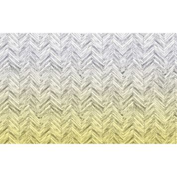 FOTOTAPET KOMAR HERRINGBONE YELLOW 400X250CM