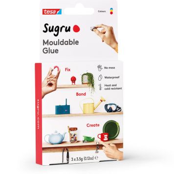 FORMBART LIM TESA SUGRU RÖD/BLÅ/GUL 3-PACK