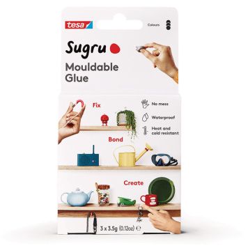 FORMBART LIM TESA SUGRU SVART 3-PACK