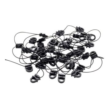 GLID PÅ SNÖRE KIRSCH TILL FLEXI SKENA SMALSPÅR SVART