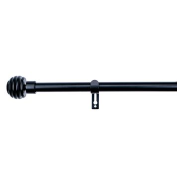 GARDINSTÅNG KIRSCH AURA SET 160-300CM Ø19MM SVART