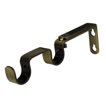 VÄGGFÄSTE HASTA DUBBEL 9-20 CM ANTIKMÄSSING 