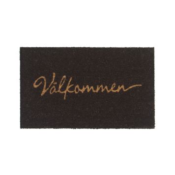 DÖRRMATTA COCOS SVART VÄLKOMMEN 45X75
