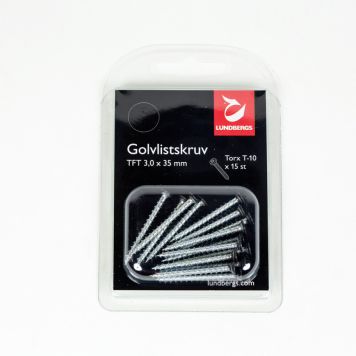 GOLVLISTSKRUV LUNDBERGS 3.0X35MM SVART 15ST/FP