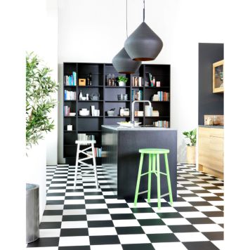 VINYLMATTA ECHIQUIER BLACK/WHITE 4M PRIS PER M²