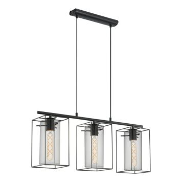 TAKLAMPA EGLO LONCINO SVART/KLAR