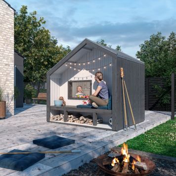 LEKSTUGA PLUS COZY MED BÄNK/PAPP/ALU  3,67M² OBEHANDLAD