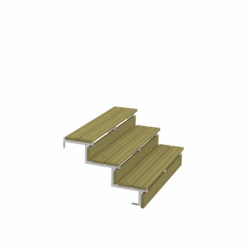 TERRASSTRAPPA PLUS 3 TRAPPSTEG 34,2° STÅL 79X54X120CM